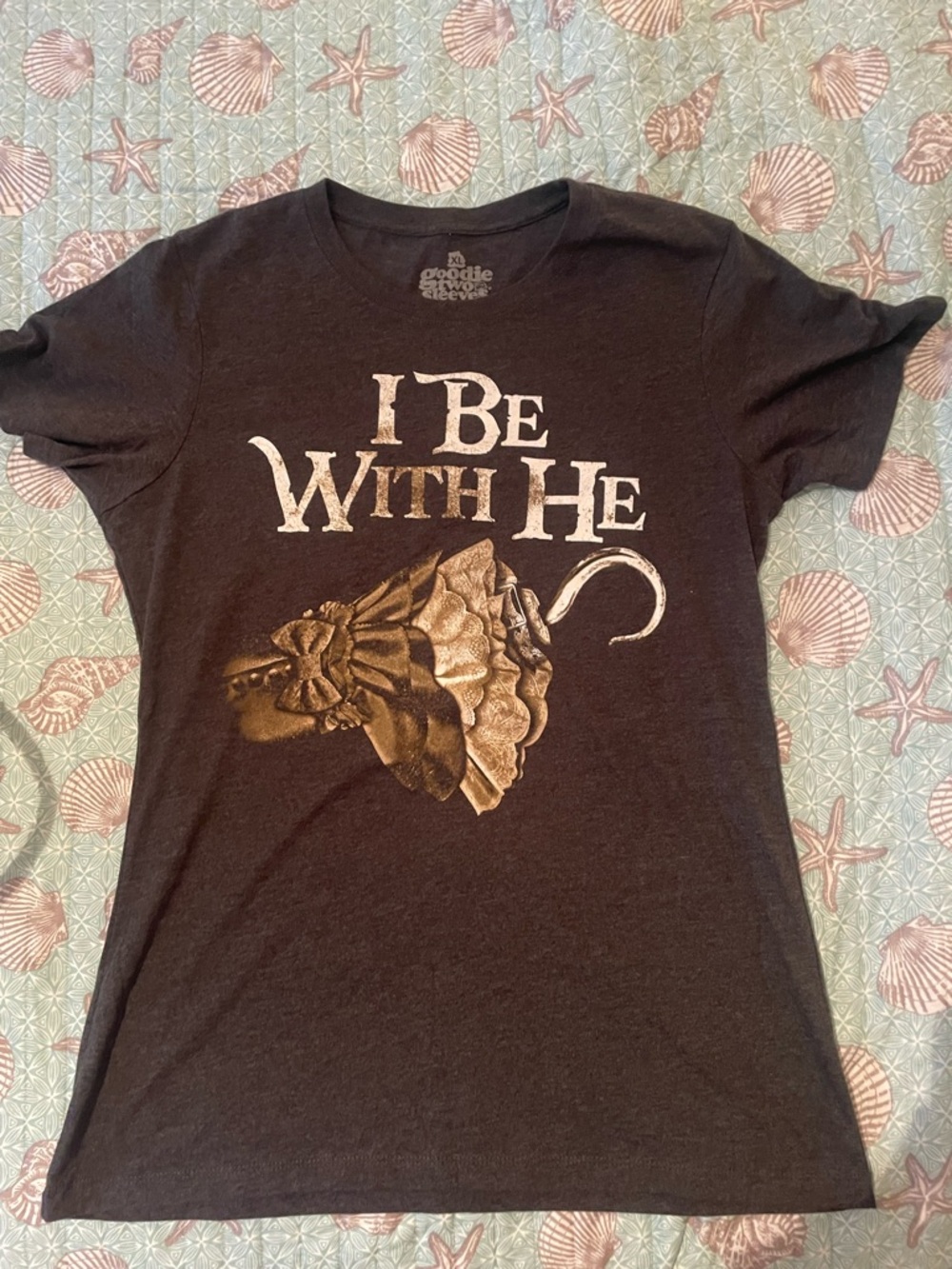 Women’s Black Graphic Short Sleeve Tee - I Be With He